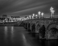 Pont de St Servaas et Wijck en noir et blanc I