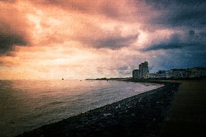 Le soir tombe sur Vlissingen (peinture)