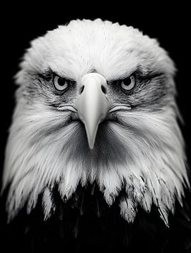 Eagle - Majestic view in black and white