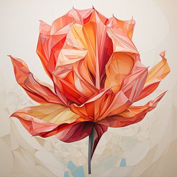 Fleur en origami sur TheXclusive Art