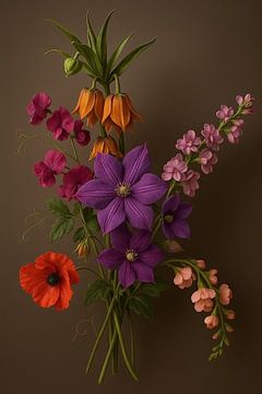 Silent light with flowers by WALL of Roots