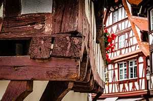 Holz Balken Fachwerk Fassade Strassburg Frankreich