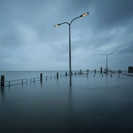 Hoog water in West-Terschelling van Raoul Baart