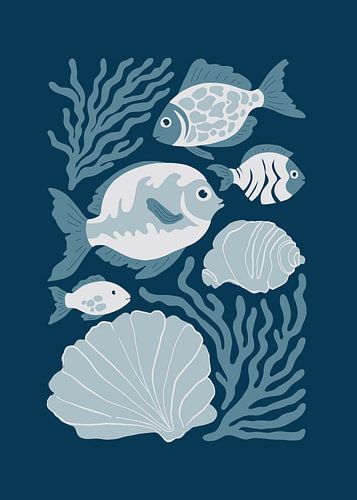 Poissons tropicaux - Foncé