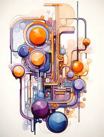 Dynamische abstrakte Malerei