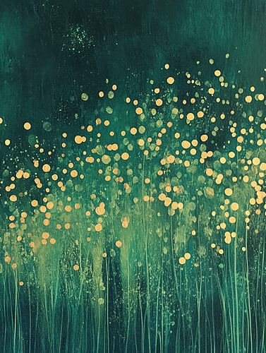 Golden Glow | Grün-Gold-Landschaft