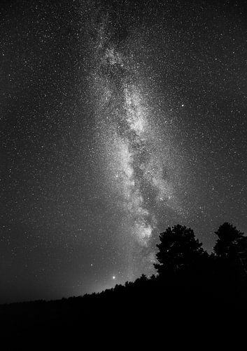 Milchstraße in schwarz-weiß
