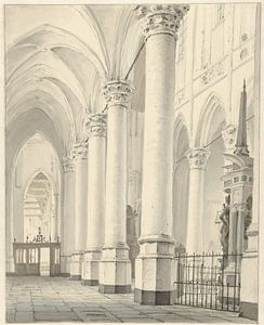 Ansicht in der Nieuwe Kerk in Delft, Johannes Jelgerhuis, 1819