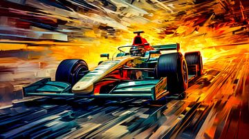 Flaming triumphal procession by Klaus Tesching - Art-AI