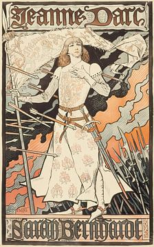 Jeanne d'Arc-Sarah Bernhardt (1889-1894) door Eugène Grasset van Peter Balan