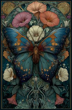 Butterfly in Art Nouveau no. 1 by Studio BB