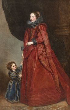 Een Genueze Dame met Haar Kind, Anthony van Dyck