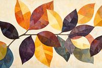 Warm abstract autumn leaves