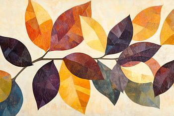 Feuilles d'automne abstraites et chaleureuses