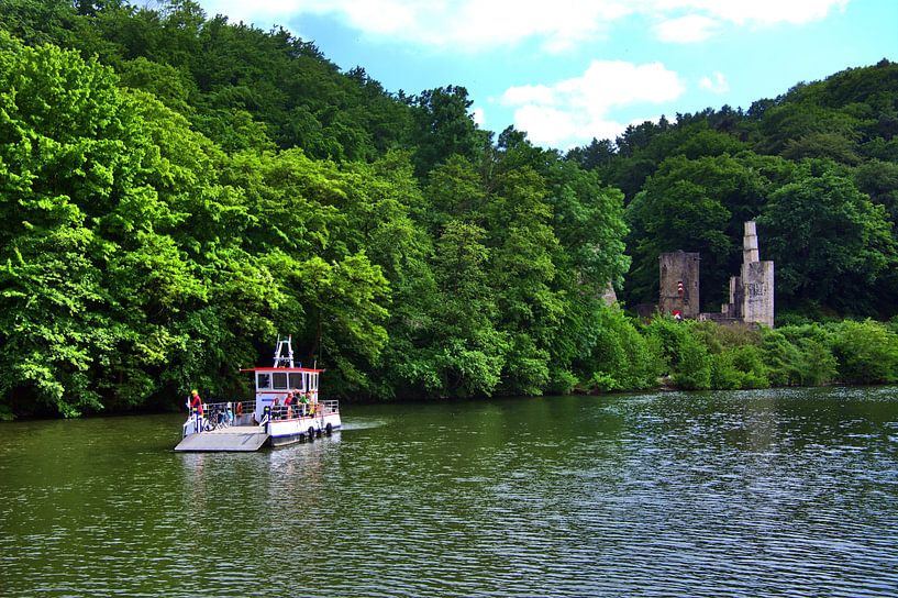 Fietsveerboot op de Ruhr van Edgar Schermaul