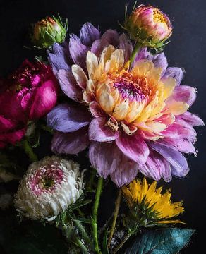 Fleur de dahlia sur Lens Design Studio