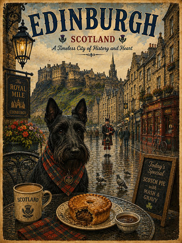 Schotse terriër in Edinburgh
