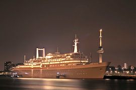 SS Rotterdam by night