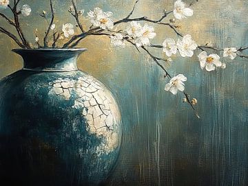 Fragile Life in Cracked Vase by Zen and More