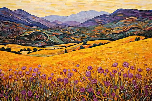 Abstract mountain landscape