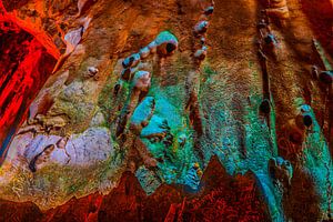 Abstract figures on grotto wall.