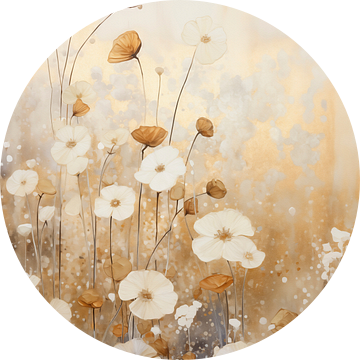 White and Golden Flowers van Whale & Sons