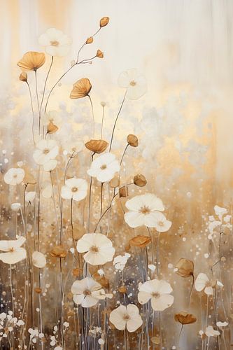 White and Golden Flowers