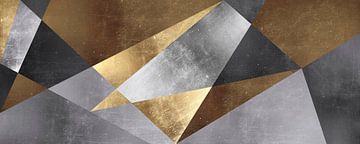 Collage goud en marmer 3 van Vitor Costa