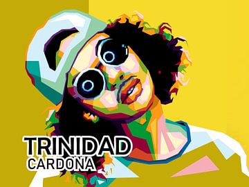 The amazing singer in TRINIDAD CARDONA pop art wpap poster by miru arts