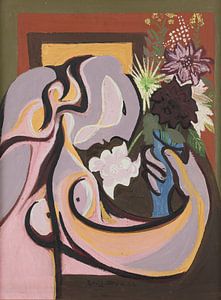 Emil Filla, Mädchen mit Blumenstrauß, 1934