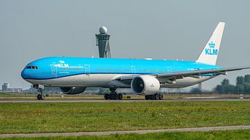 Departing KLM Boeing 777-300. by Jaap van den Berg
