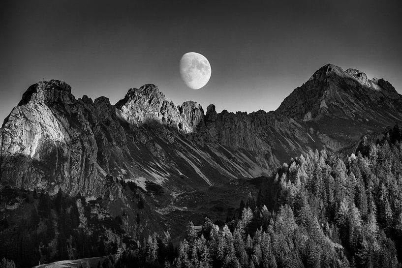 Moonrise in Bürserberg by Rob Boon
