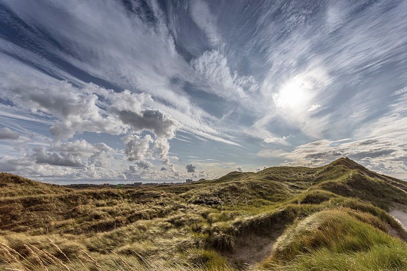 Dramatic cloudscape in the dune area of Egmond by jaapFoto