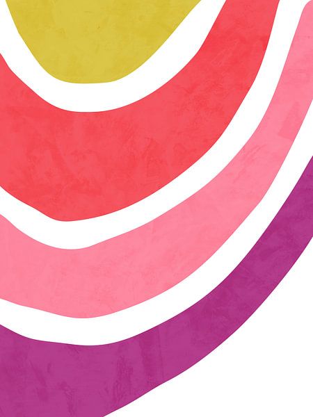 Colourful geometric organic abstract art by Online Arts