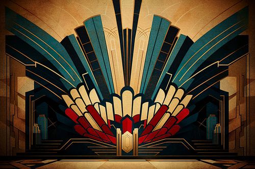 Art Deco Muurschildering