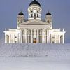 Helsinki Domkerk in de winter, Finland van Adelheid Smitt