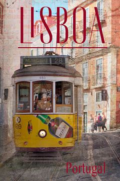Tram in Lissabon van Berthold Werner