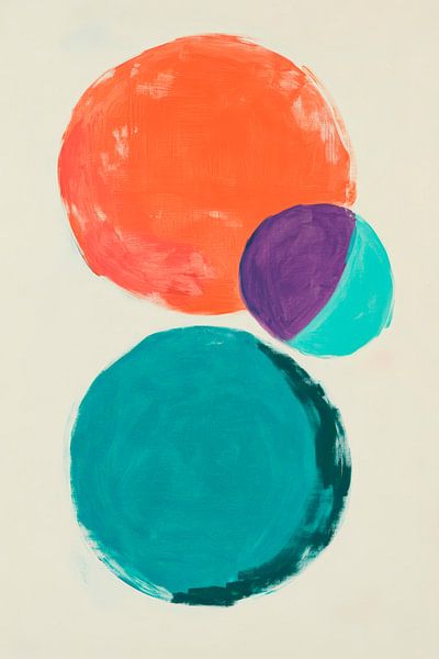 Farbenfrohe Kreise auf hellem Hintergrund von Poster Art Shop