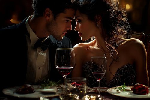 romantisch diner in fancy restaurant