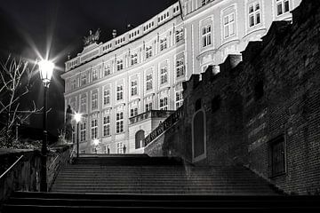 Prague Castle at night by Frank Herrmann
