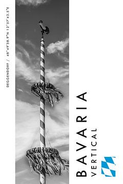 Bavaria Vertical Maypole Deggendorf (black and white) by Christian Müringer