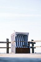 Beach chair on the North Sea coast
