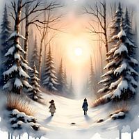 Winter with sunshine