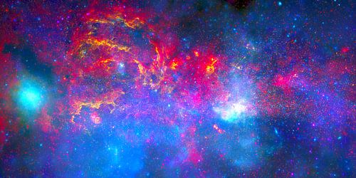 Art spiral galaxy with elements from NASA