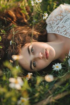 La beauté naturelle de l'herbe sur Poster Art Shop