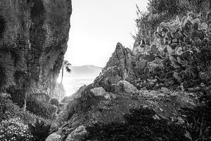 Costa del Sol Landschaft schwarz-weiß