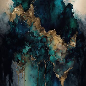 Gilded water by Floral Abstractions