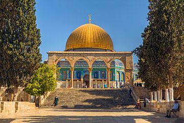 Der Felsendom, ein islamisches Heiligtum auf dem Tempelberg, Jerusalem, Israel von Mieneke Andeweg-van Rijn