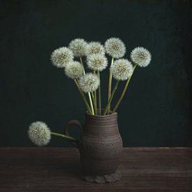 A bouquet of luck, dandelions inspired by the Dutch masters.