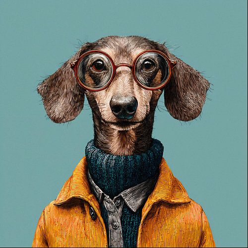 portrait de teckel